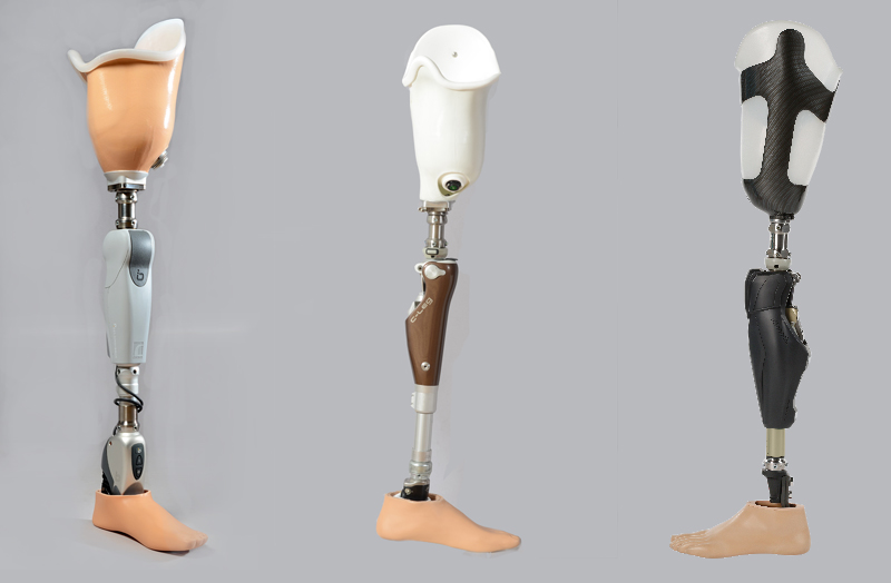 Verschiedene Modelle von Oberschenkelprothesen - Sanitätshaus Markgröningen